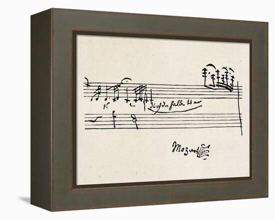 Cadenza, with Mozarts Signature-null-Framed Premier Image Canvas