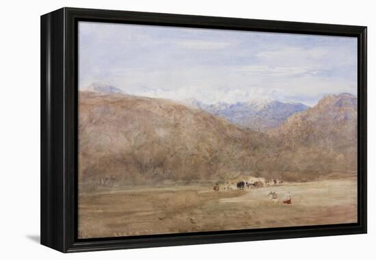 Cader Idris and Mynydd Moel from a Meadow on the Mawwdach Near Dolgellan, C.1840-David Cox-Framed Premier Image Canvas