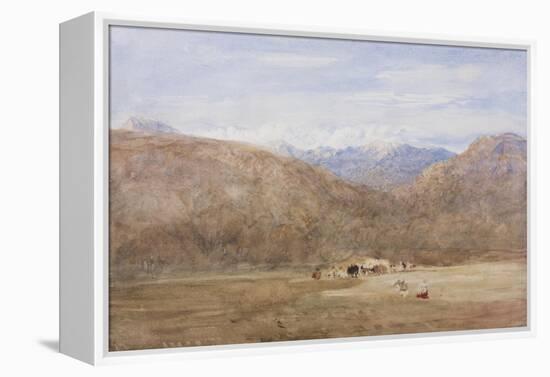 Cader Idris and Mynydd Moel from a Meadow on the Mawwdach Near Dolgellan, C.1840-David Cox-Framed Premier Image Canvas