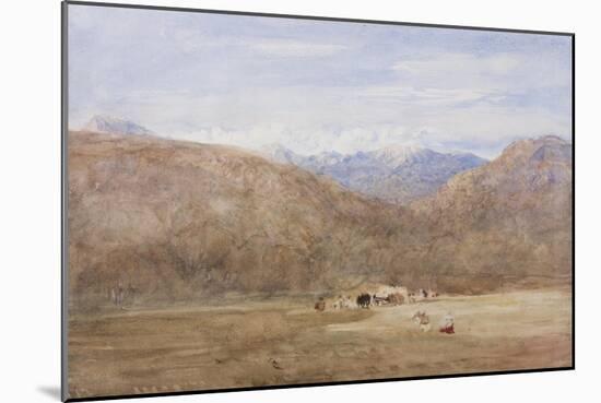 Cader Idris and Mynydd Moel from a Meadow on the Mawwdach Near Dolgellan, C.1840-David Cox-Mounted Giclee Print