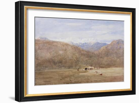 Cader Idris and Mynydd Moel from a Meadow on the Mawwdach Near Dolgellan, C.1840-David Cox-Framed Giclee Print