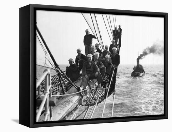 Cadets Aboard the Sorlandet Sailing in the English Channel, June 1952-null-Framed Premier Image Canvas