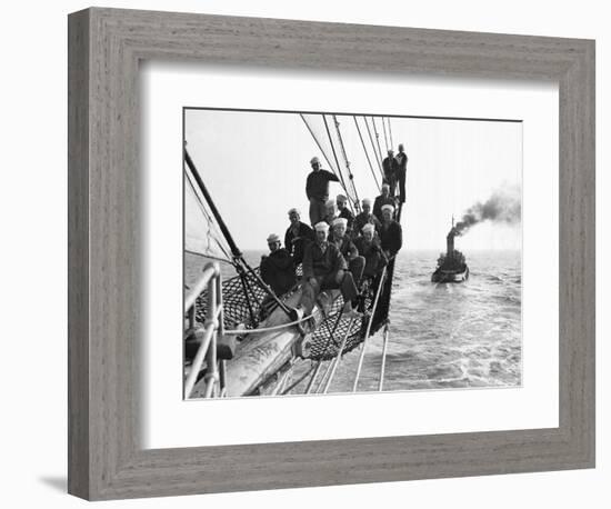 Cadets Aboard the Sorlandet Sailing in the English Channel, June 1952-null-Framed Photographic Print