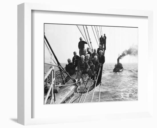 Cadets Aboard the Sorlandet Sailing in the English Channel, June 1952-null-Framed Photographic Print
