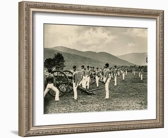 Cadets at Artillery Practice, US Military Academy, 1890s-null-Framed Giclee Print