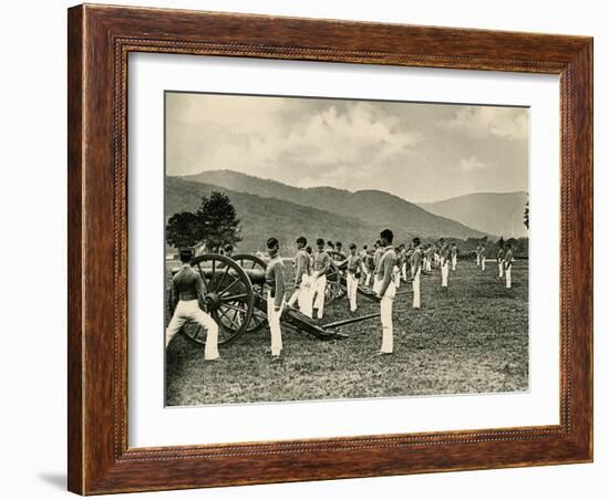 Cadets at Artillery Practice, US Military Academy, 1890s-null-Framed Giclee Print