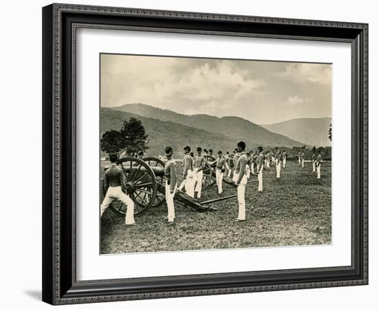 Cadets at Artillery Practice, US Military Academy, 1890s-null-Framed Giclee Print