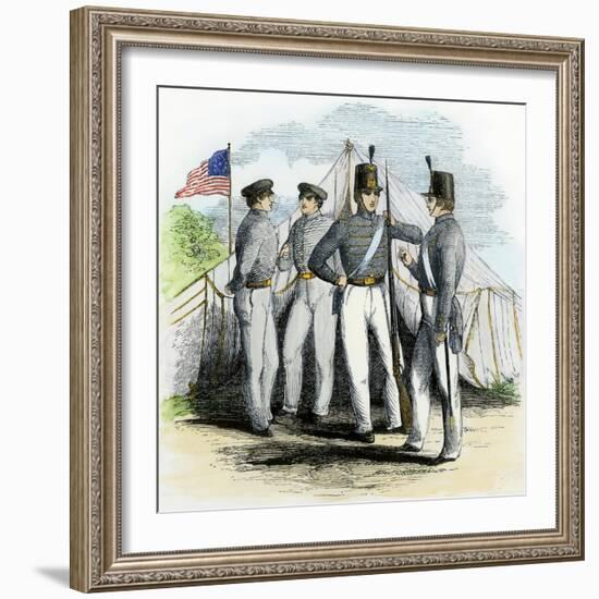 Cadets at the Us Military Academy, West Point, 1850s-null-Framed Giclee Print