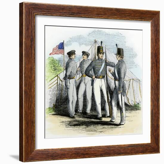 Cadets at the Us Military Academy, West Point, 1850s-null-Framed Giclee Print