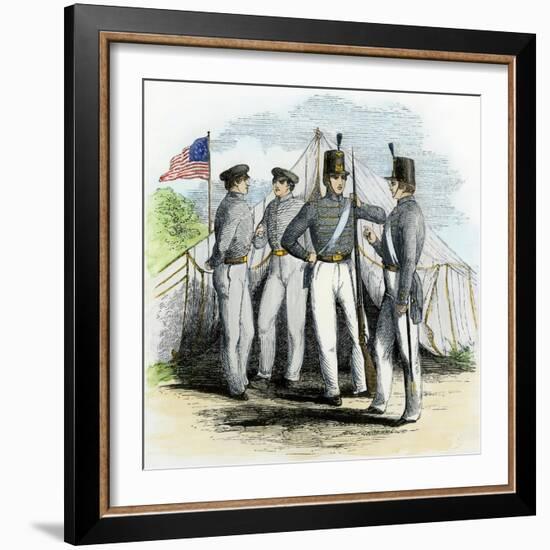 Cadets at the Us Military Academy, West Point, 1850s-null-Framed Giclee Print