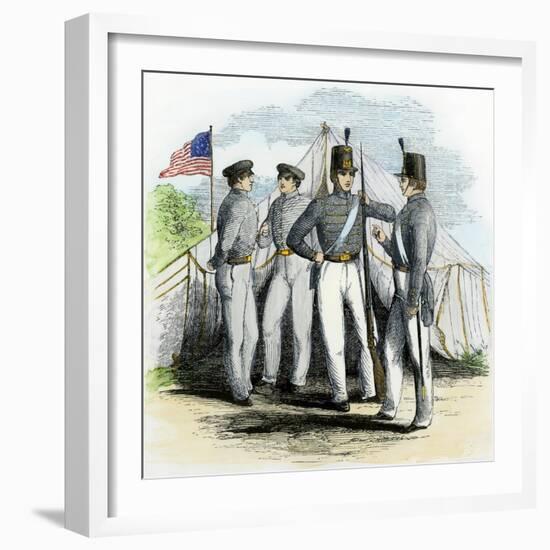 Cadets at the Us Military Academy, West Point, 1850s-null-Framed Giclee Print