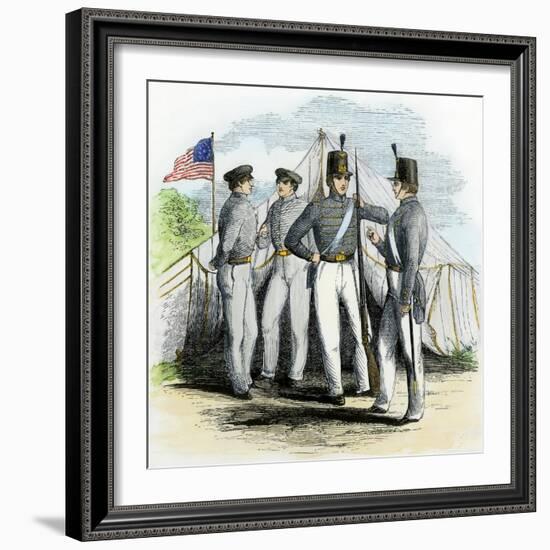 Cadets at the Us Military Academy, West Point, 1850s-null-Framed Giclee Print