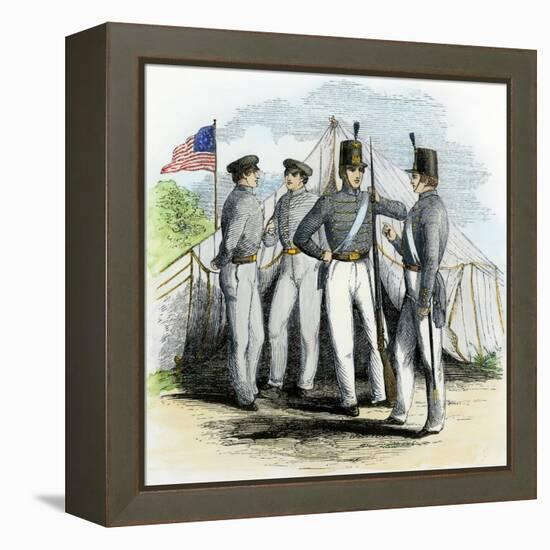 Cadets at the Us Military Academy, West Point, 1850s-null-Framed Premier Image Canvas