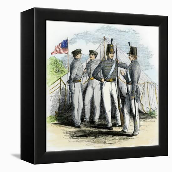 Cadets at the Us Military Academy, West Point, 1850s-null-Framed Premier Image Canvas