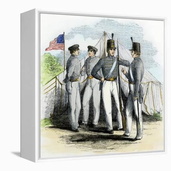 Cadets at the Us Military Academy, West Point, 1850s-null-Framed Premier Image Canvas