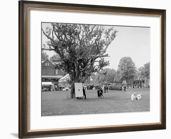 Cadets Drilling, U.S. Naval Academy-null-Framed Photo