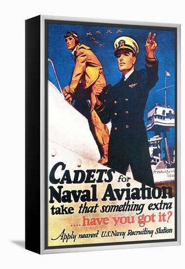 Cadets for Naval Aviation Take That Something Extra, 1943-McClelland Barclay-Framed Premier Image Canvas