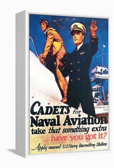 Cadets for Naval Aviation Take That Something Extra, 1943-McClelland Barclay-Framed Premier Image Canvas