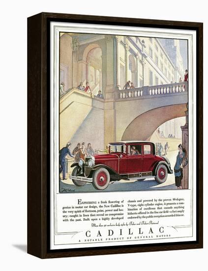 Cadillac Ad, 1928-J.M. Cleland-Framed Premier Image Canvas