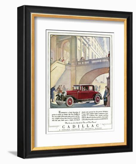 Cadillac Ad, 1928-J.M. Cleland-Framed Giclee Print