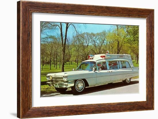 Cadillac Ambulance, Retro-null-Framed Art Print