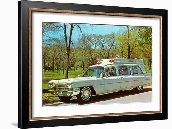 Cadillac Ambulance, Retro-null-Framed Art Print