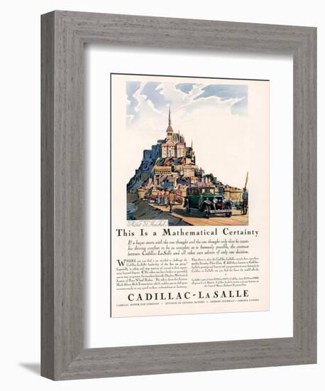 Cadillac La Salle, Magazine Advertisement, USA, 1929-null-Framed Giclee Print