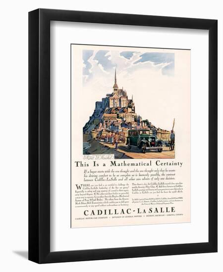 Cadillac La Salle, Magazine Advertisement, USA, 1929-null-Framed Giclee Print