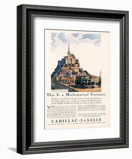 Cadillac La Salle, Magazine Advertisement, USA, 1929-null-Framed Giclee Print