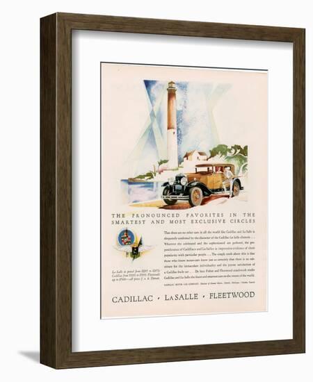 Cadillac La Salle, Magazine Advertisement, USA, 1929-null-Framed Giclee Print