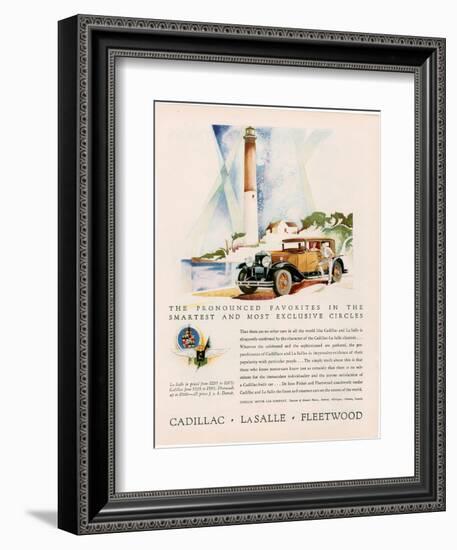 Cadillac La Salle, Magazine Advertisement, USA, 1929-null-Framed Giclee Print