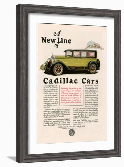 Cadillac, Magazine Advertisement, USA, 1925-null-Framed Giclee Print