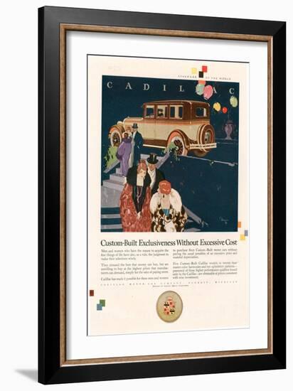 Cadillac, Magazine Advertisement, USA, 1925-null-Framed Giclee Print