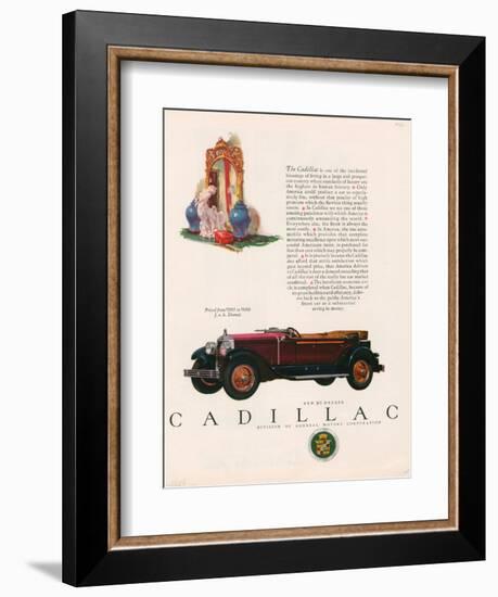 Cadillac, Magazine Advertisement, USA, 1927-null-Framed Giclee Print