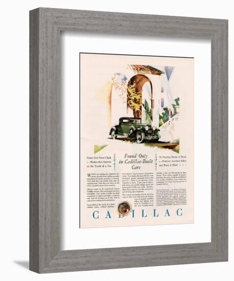 Cadillac, Magazine Advertisement, USA, 1928-null-Framed Giclee Print