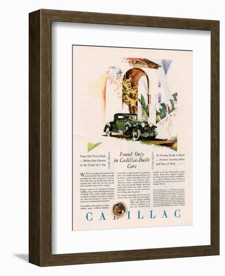 Cadillac, Magazine Advertisement, USA, 1928-null-Framed Giclee Print