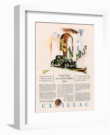 Cadillac, Magazine Advertisement, USA, 1928-null-Framed Giclee Print