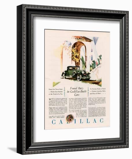 Cadillac, Magazine Advertisement, USA, 1928-null-Framed Giclee Print