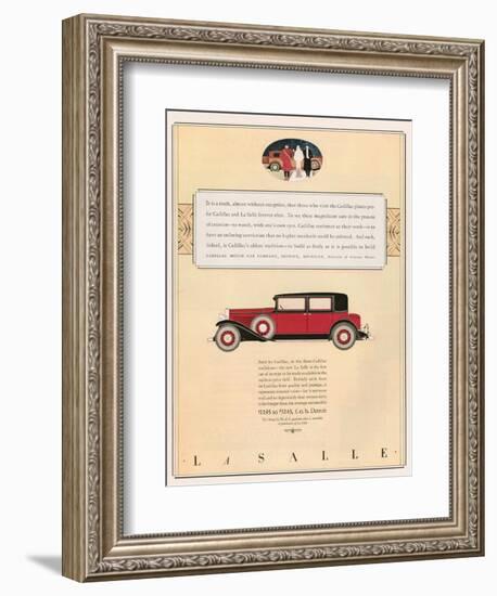 Cadillac, Magazine Advertisement, USA, 1931-null-Framed Giclee Print