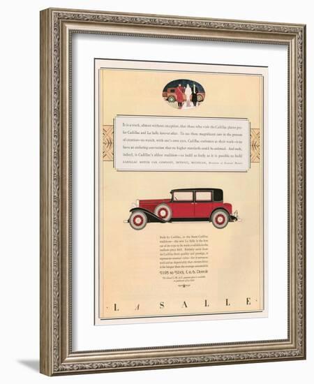 Cadillac, Magazine Advertisement, USA, 1931-null-Framed Giclee Print