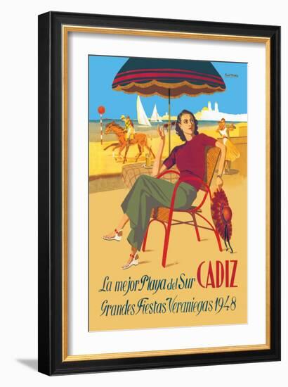 Cadiz, La Mejor Playa del Sur-null-Framed Art Print