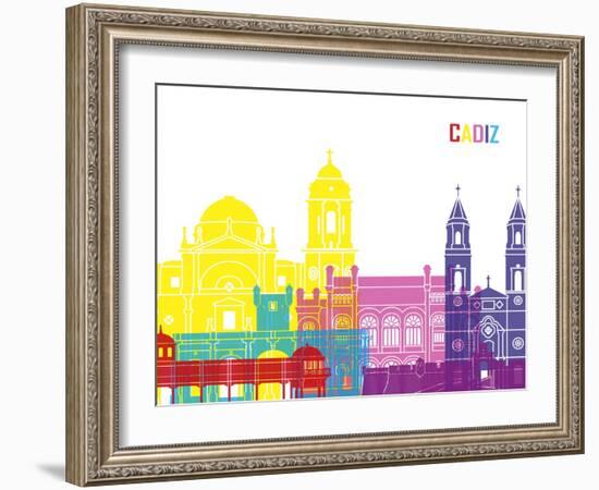 Cadiz Skyline Pop-paulrommer-Framed Art Print