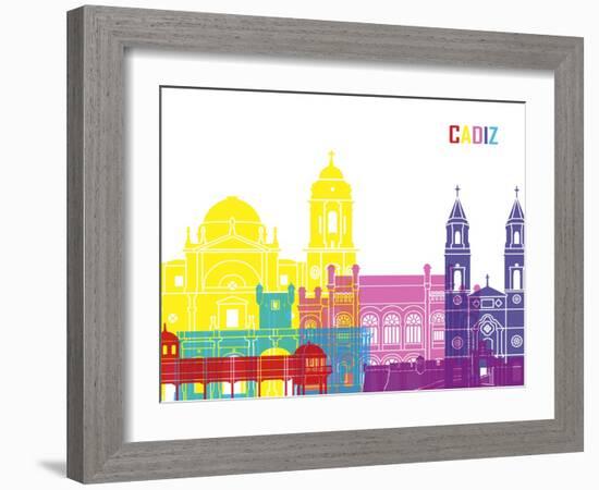 Cadiz Skyline Pop-paulrommer-Framed Art Print