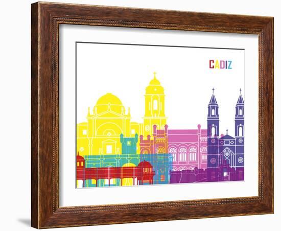 Cadiz Skyline Pop-paulrommer-Framed Art Print