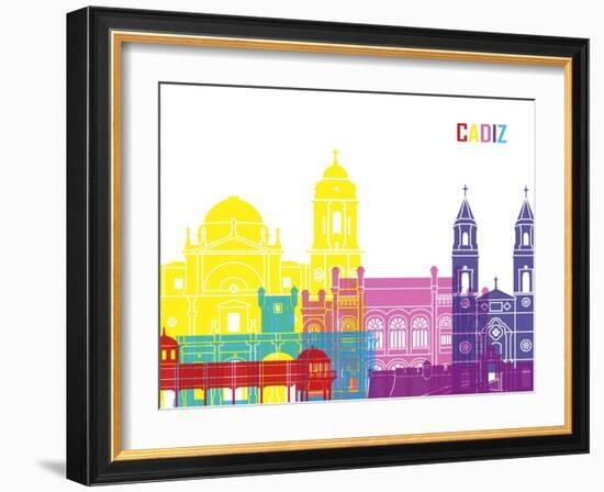 Cadiz Skyline Pop-paulrommer-Framed Art Print