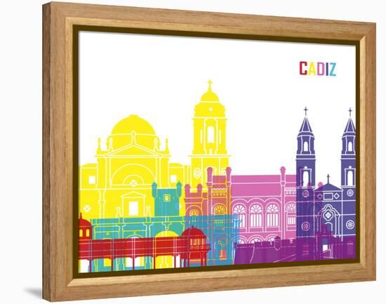 Cadiz Skyline Pop-paulrommer-Framed Stretched Canvas