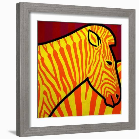 Cadmium Zebra-John Nolan-Framed Giclee Print