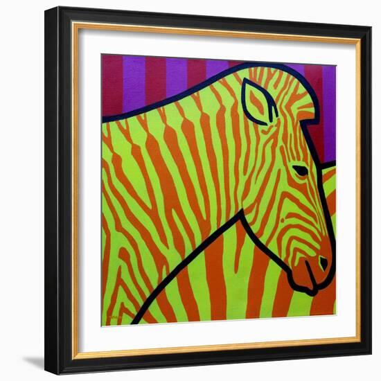 Cadmium Zebra-John Nolan-Framed Giclee Print