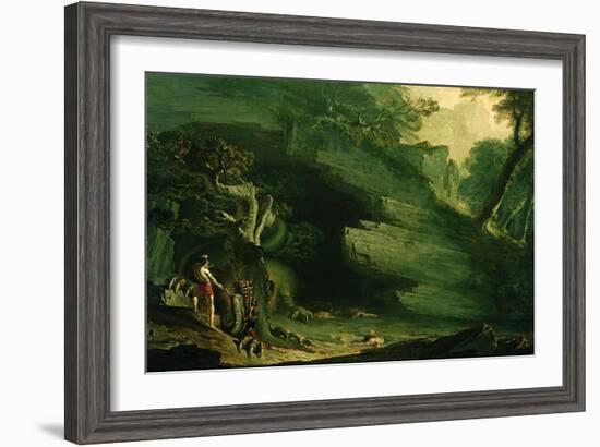 Cadmus and the Dragon-John Martin-Framed Giclee Print