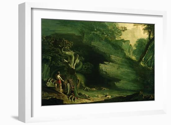 Cadmus and the Dragon-John Martin-Framed Giclee Print